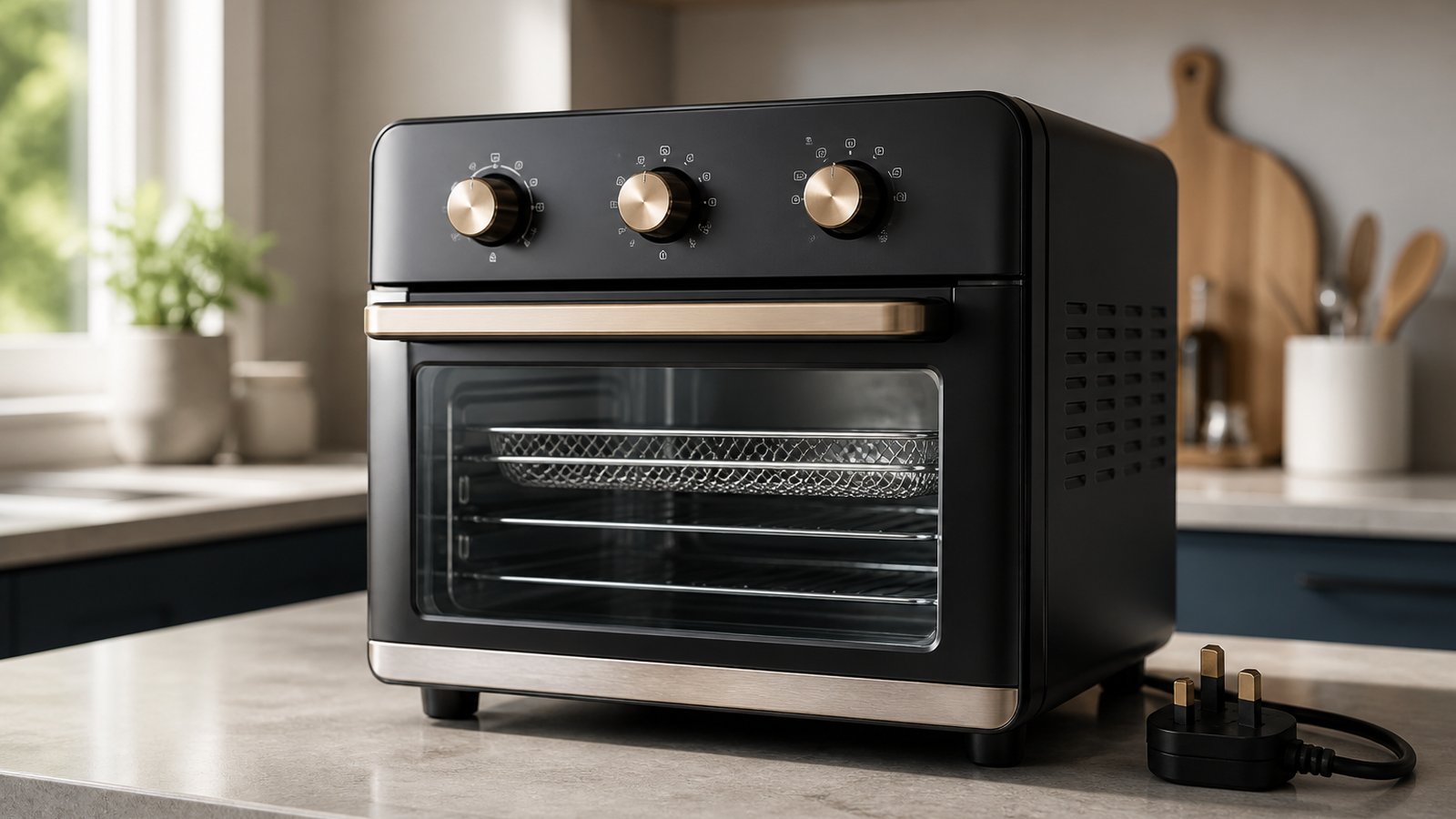 Glass-door air fryer oven in an honest UK comparison scene